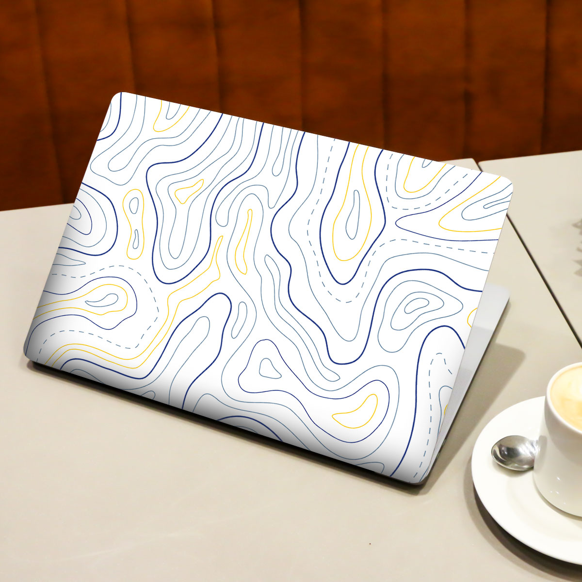 Minimalist Colorful Contours Laptop Skin