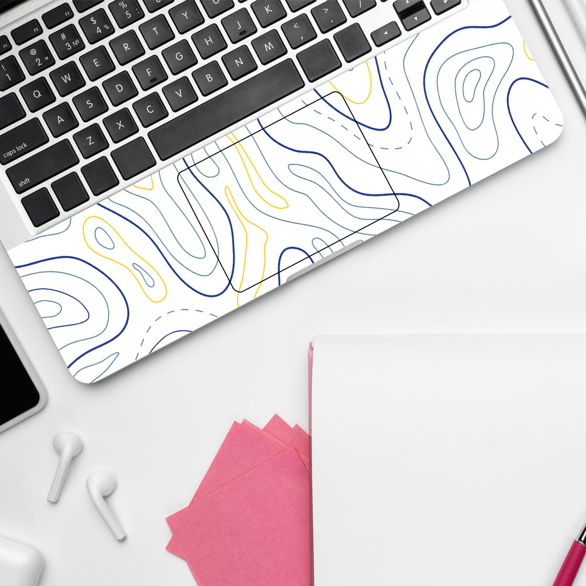 Minimalist Colorful Contours Laptop Skin