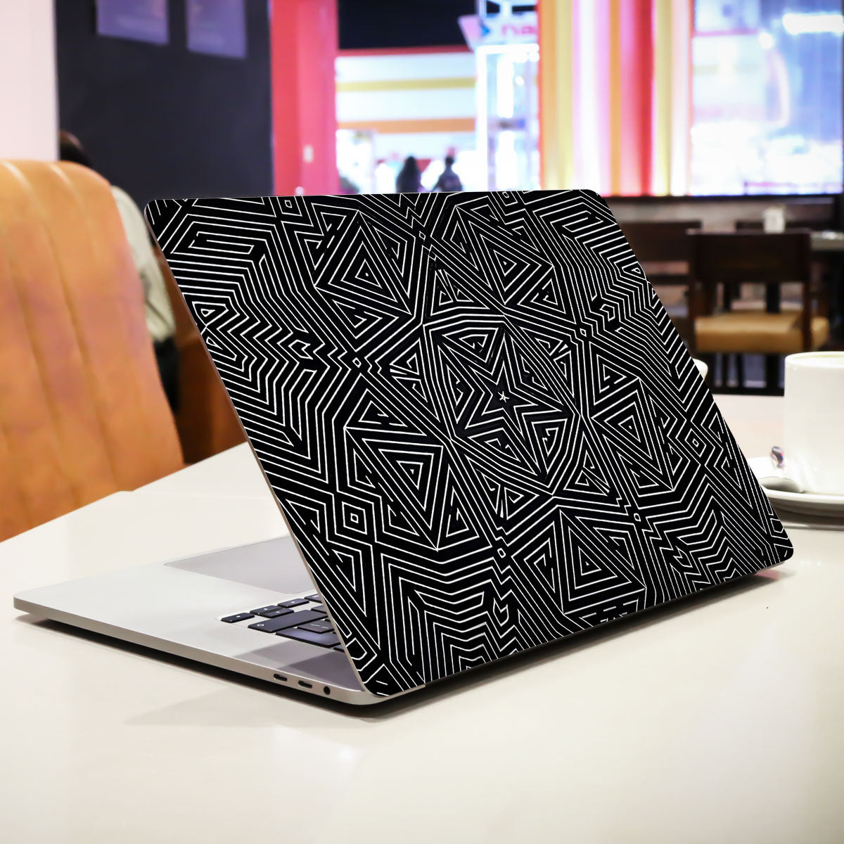 Monochrome Maze Laptop Skin