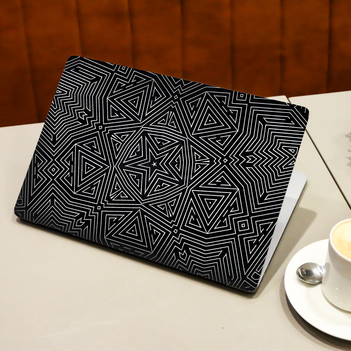 Monochrome Maze Laptop Skin