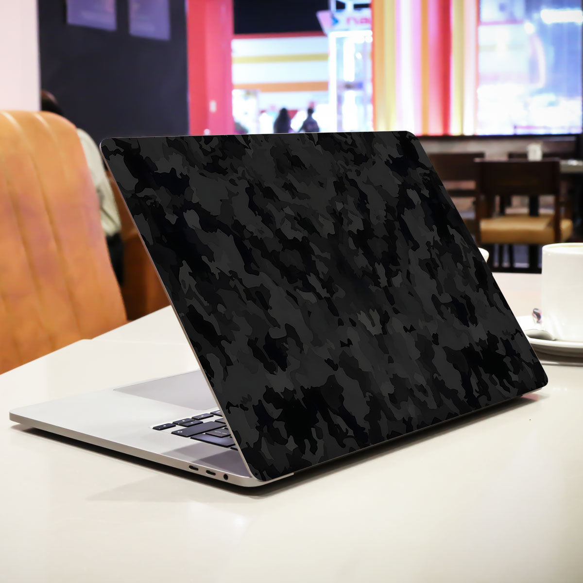 Textured Black Camouflage Laptop Skin