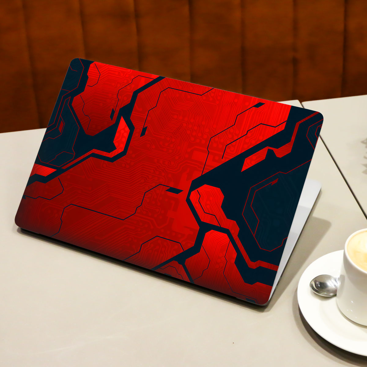 Scarlet Grid Laptop Skin