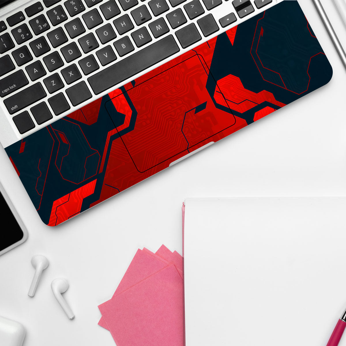 Scarlet Grid Laptop Skin