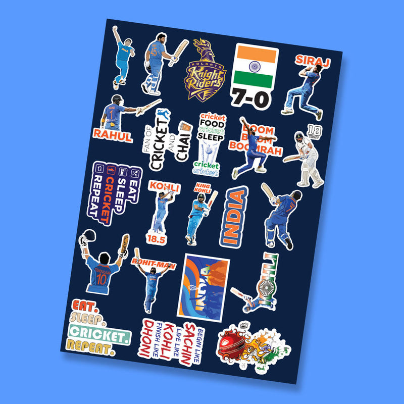 Cricket Sticker Material Cricket Fever Sheet 2 Stickers - Match Moments