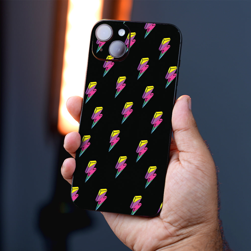 Colorful Lightning Bolts Abstract Mobile Skin