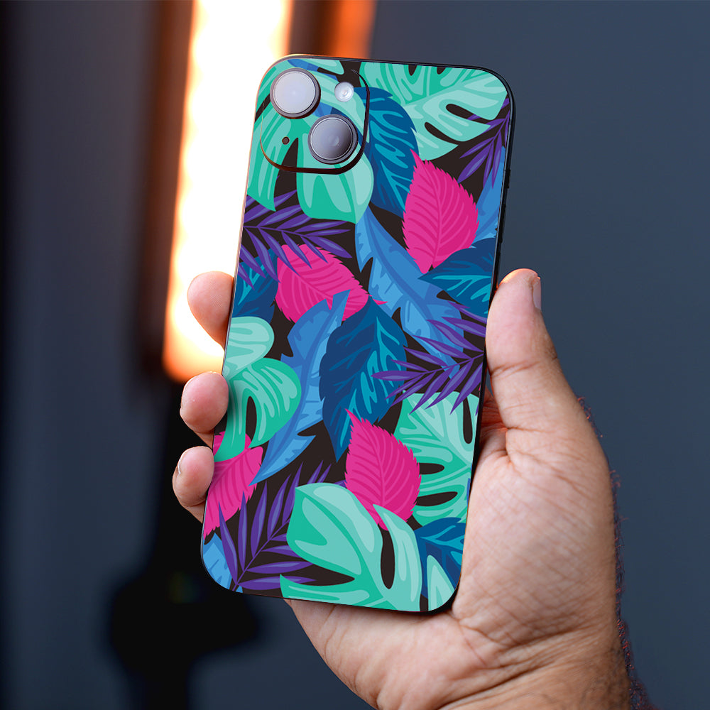 Colorful Jungle Leaf Botanical Mobile Skin