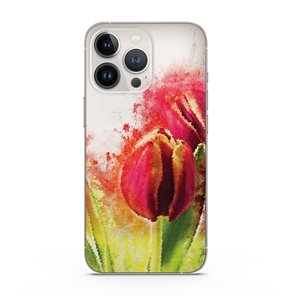 Fomo Store Mobile Skins Botanical Watercolor Tulip Bloom
