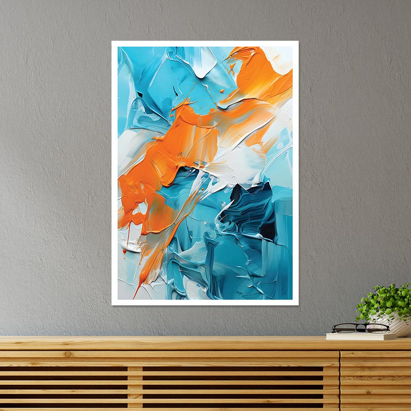 Abstract Poster 1 Color Colorful Paint Abstract Poster