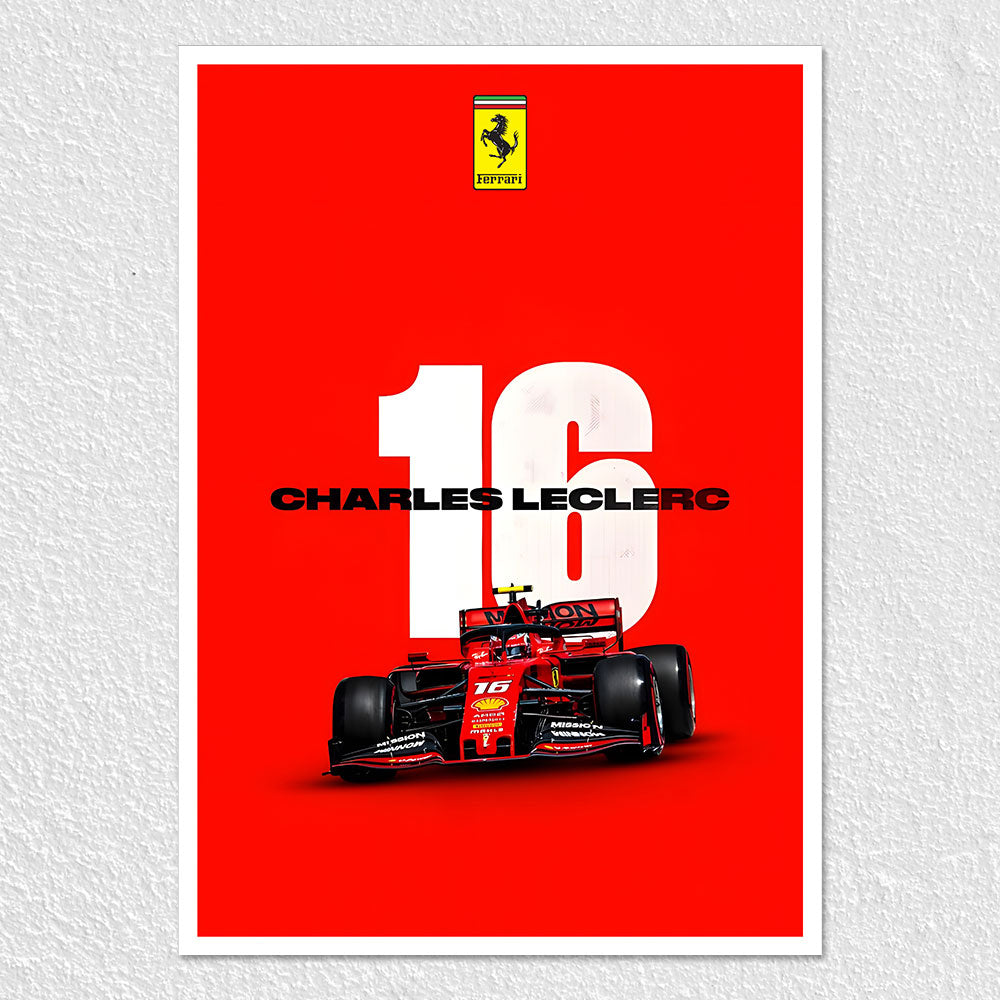 Fomo Store Posters Cars & Bikes 16 Charles Leclerc