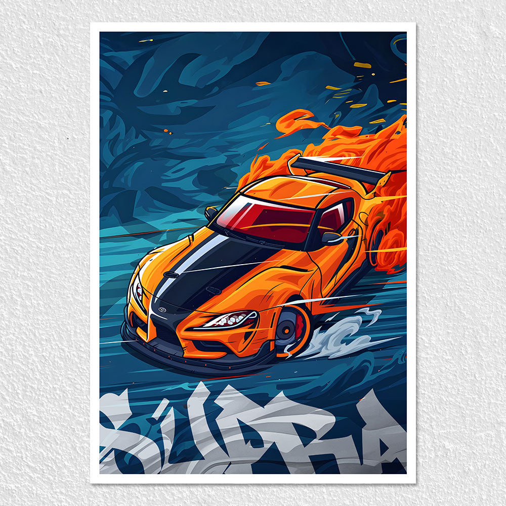 Fomo Store Posters Cars & Bikes Blazing Supra