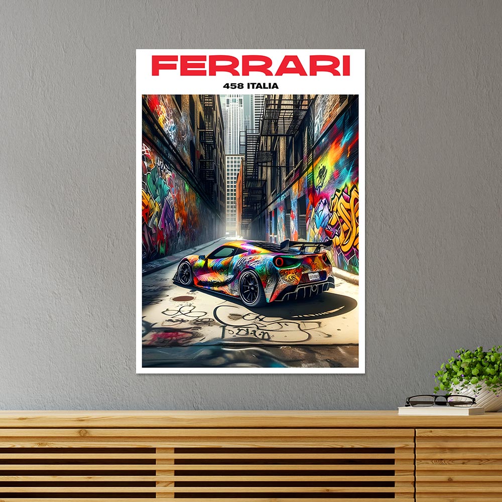 Ferrari 458 Italia Cars & Bikes Poster