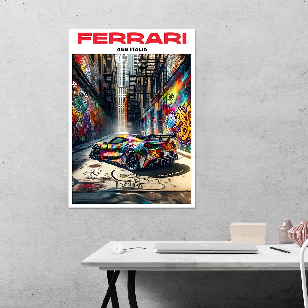 Ferrari 458 Italia Cars & Bikes Poster