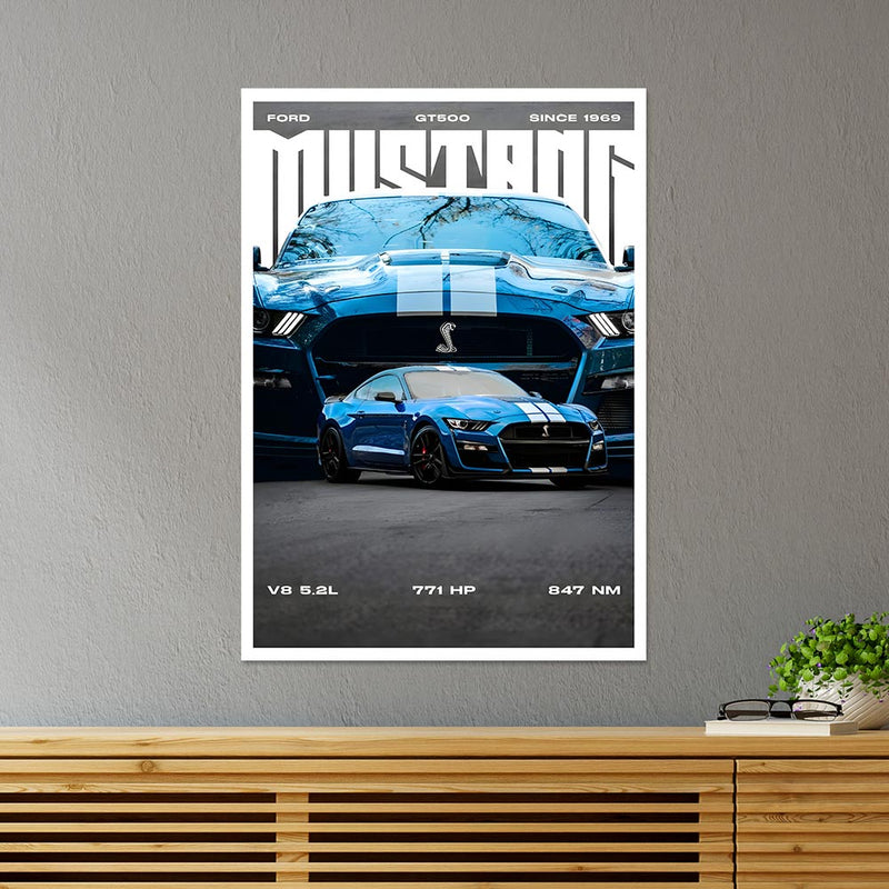 Gt Racing Poster Ford Mustang GT500 Poster - Legendary Muscle