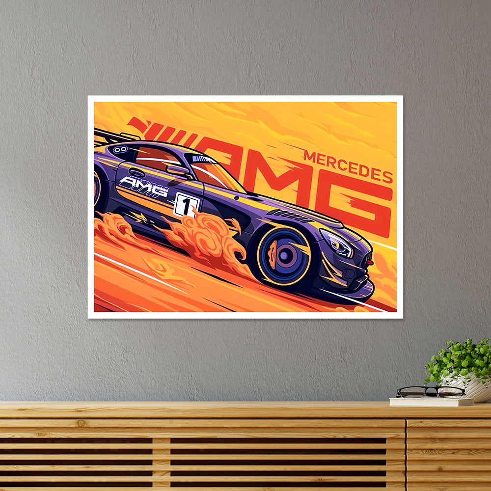 Mercedes AMG Cars & Bikes Poster