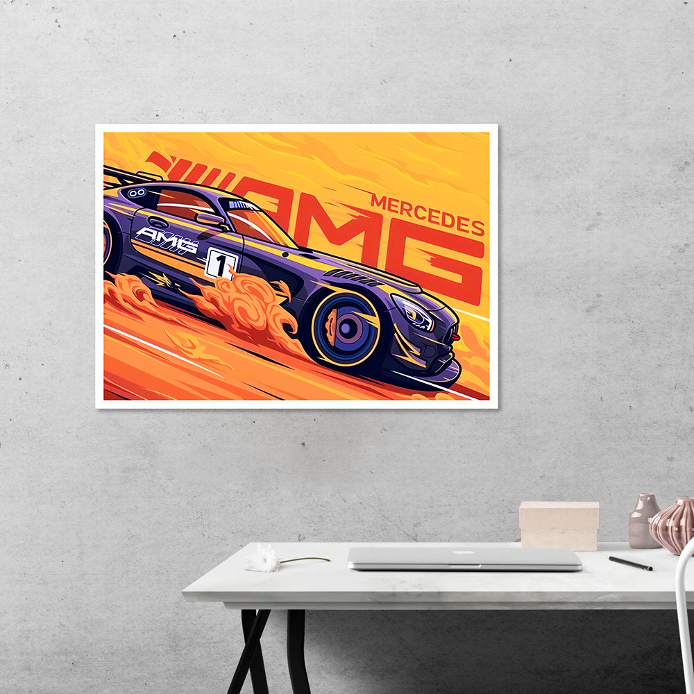 Mercedes AMG Cars & Bikes Poster