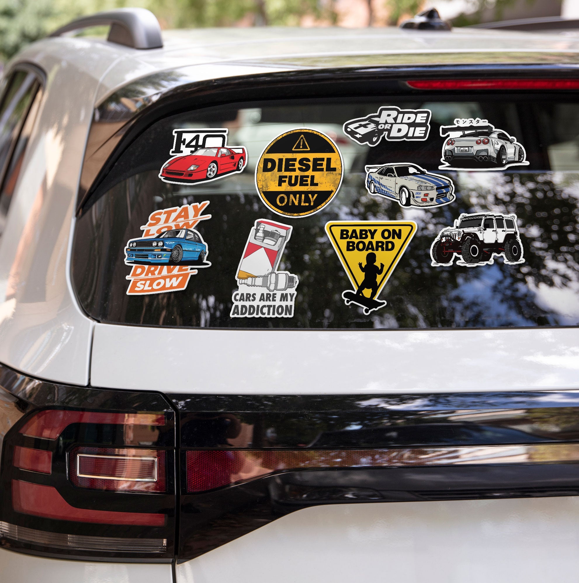 15 Cars & Bikes Stickers in Pack 3
