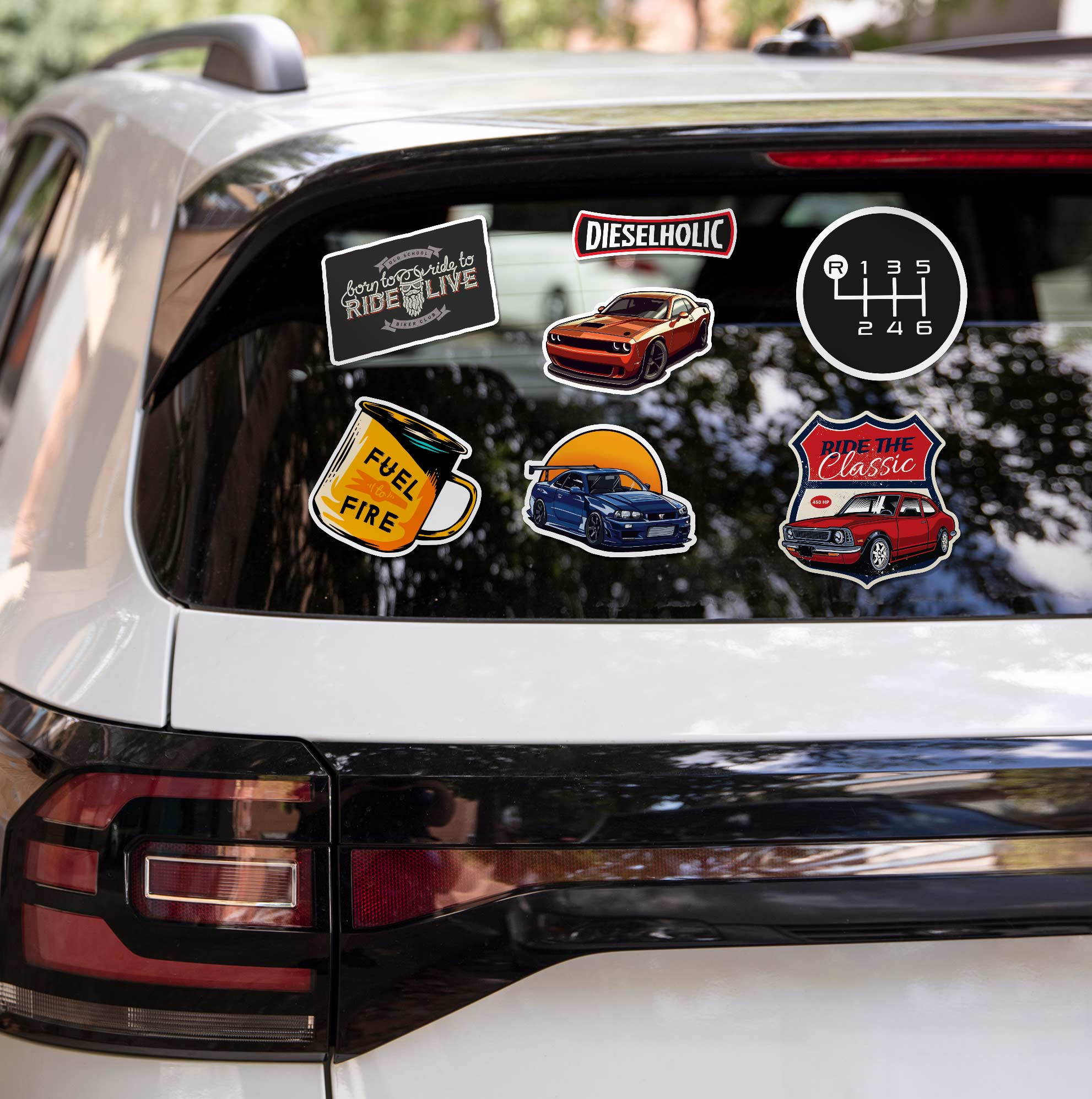 20 Cars & Bikes Stickers in Pack 2