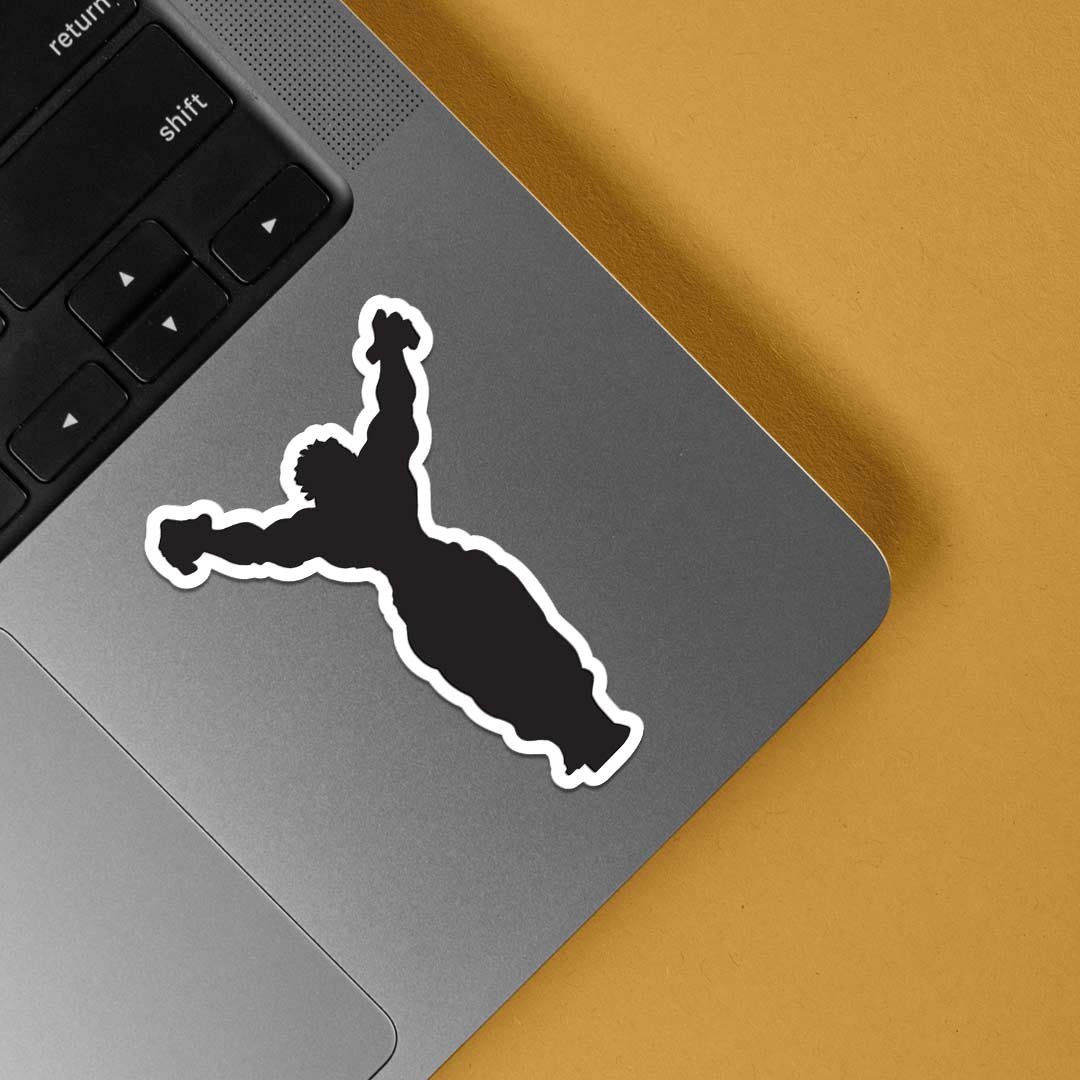 Black Silhouette of Baki Anime Stickers