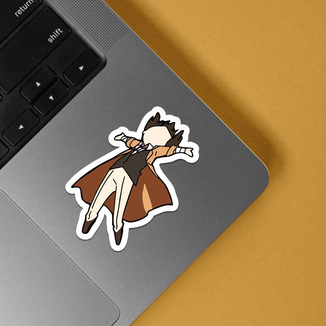 Dazai Falling into Serenity Anime Stickers