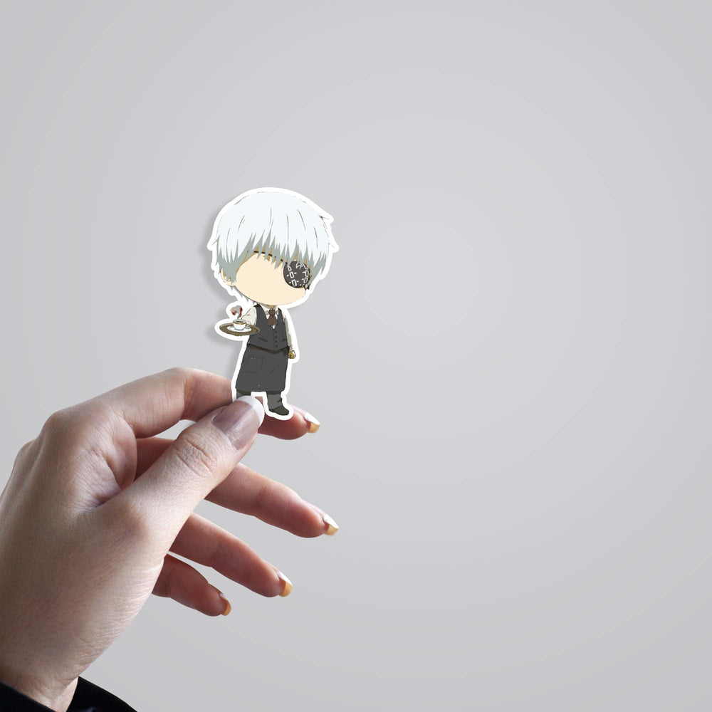 Kaneki White Hair Chibi Stickers