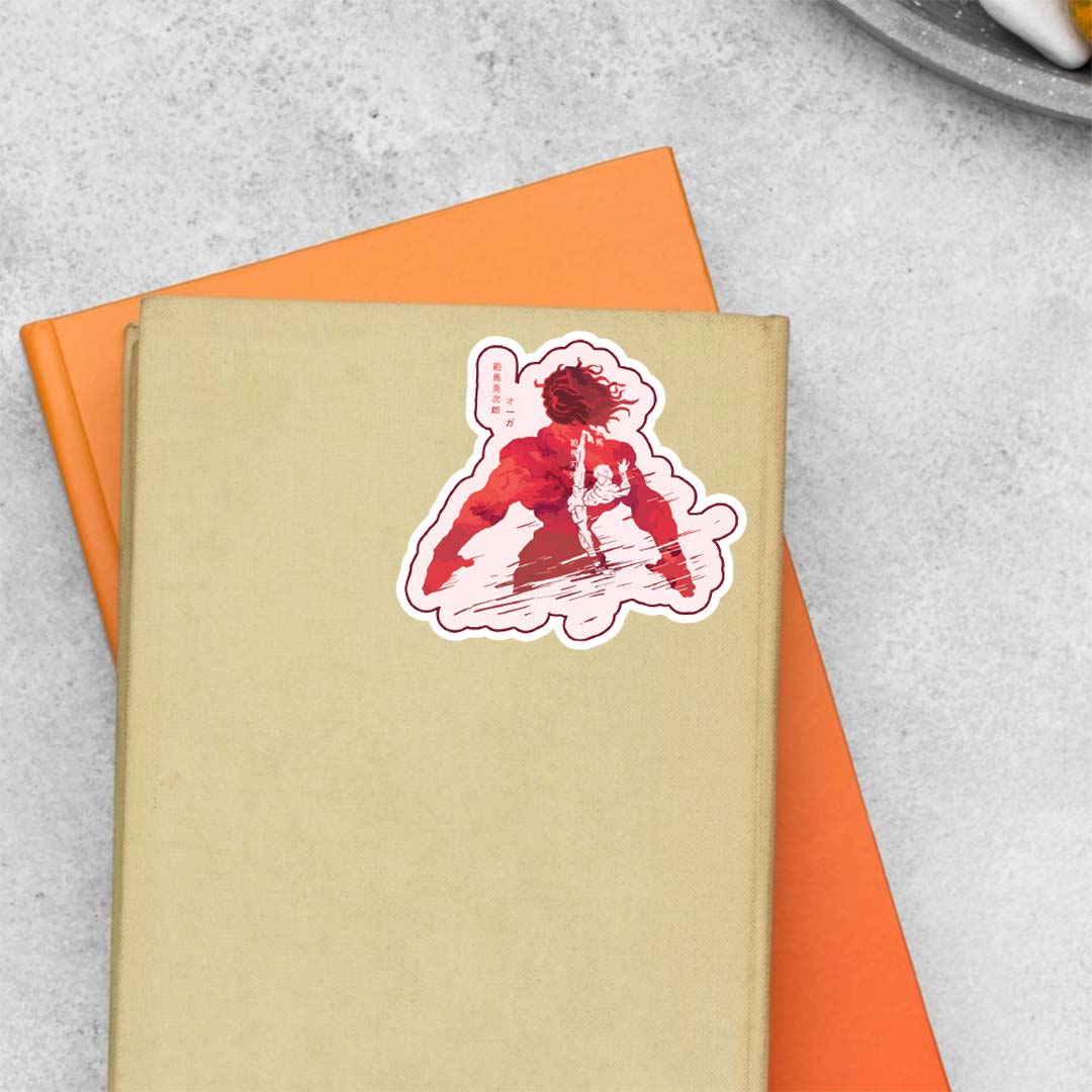 Red Shadow of Strength Baki Anime Stickers