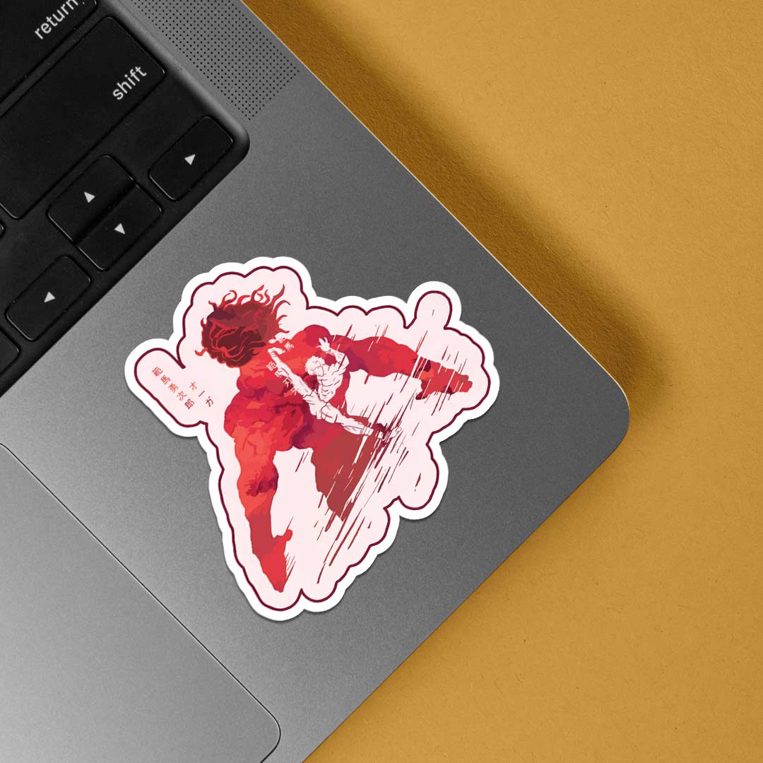 Red Shadow of Strength Baki Anime Stickers