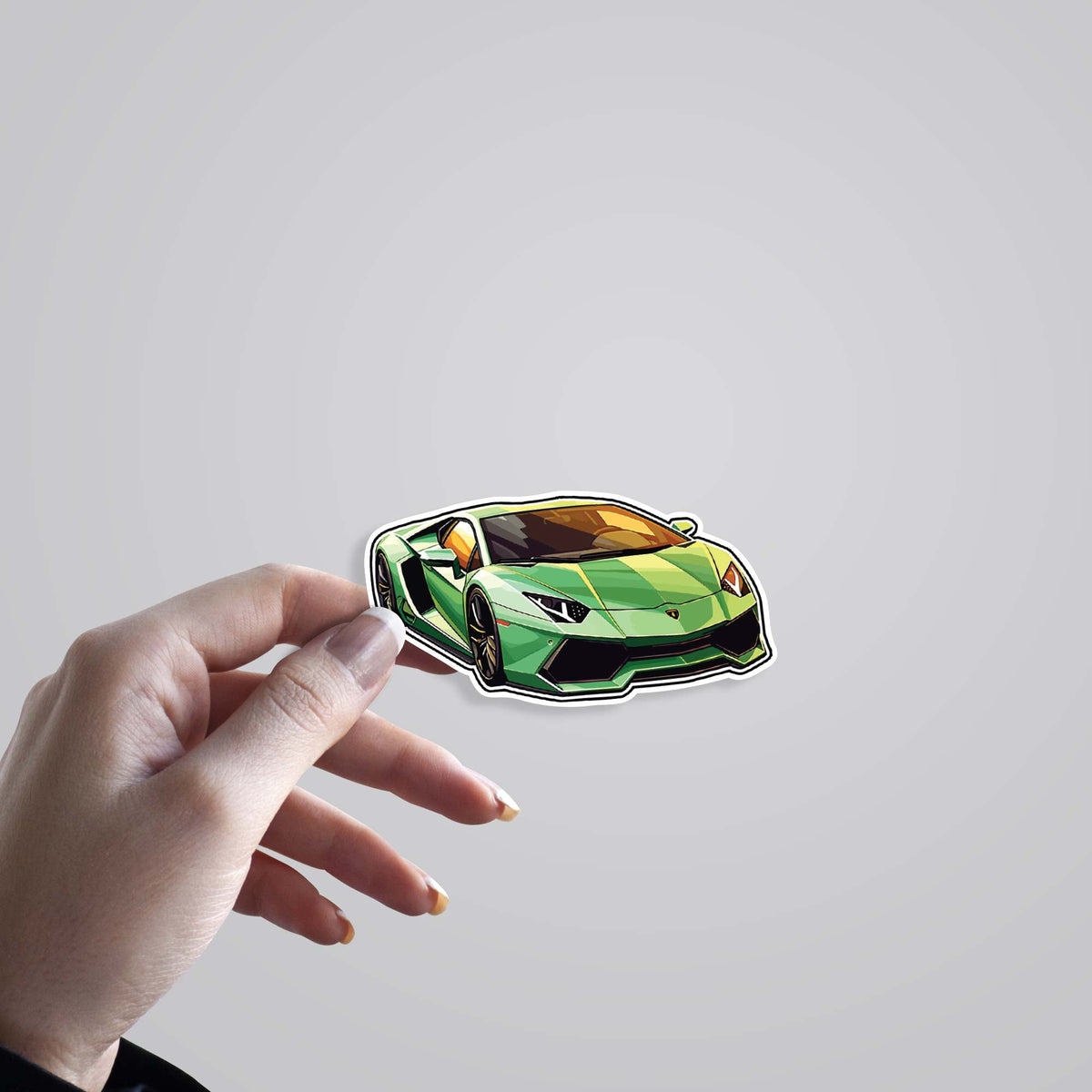 Green Lamborghini Aventador Stickers - Exotic Ride