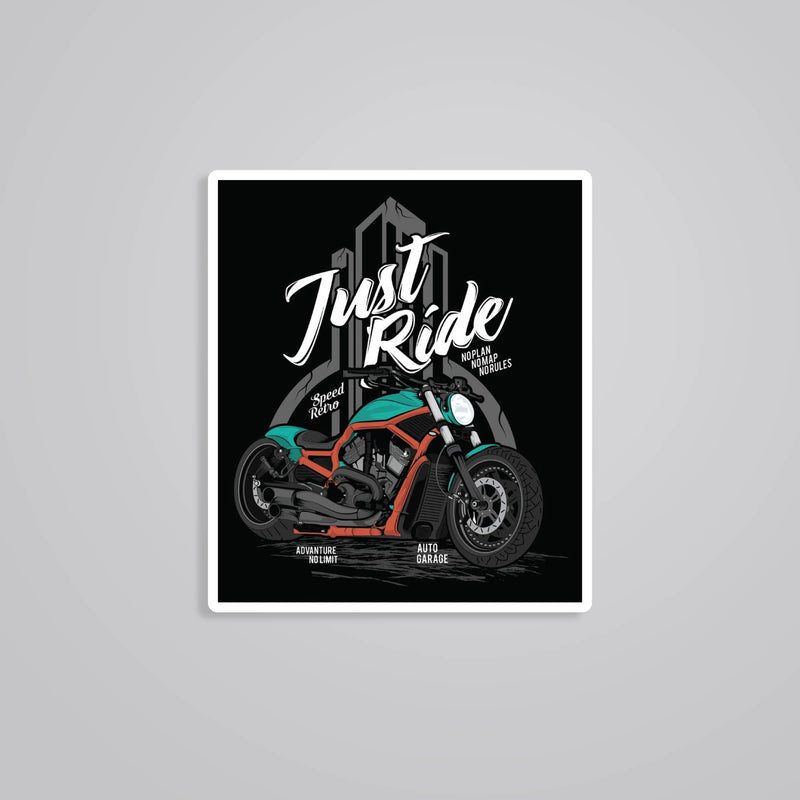 Just Ride Stickers - Free Spirit