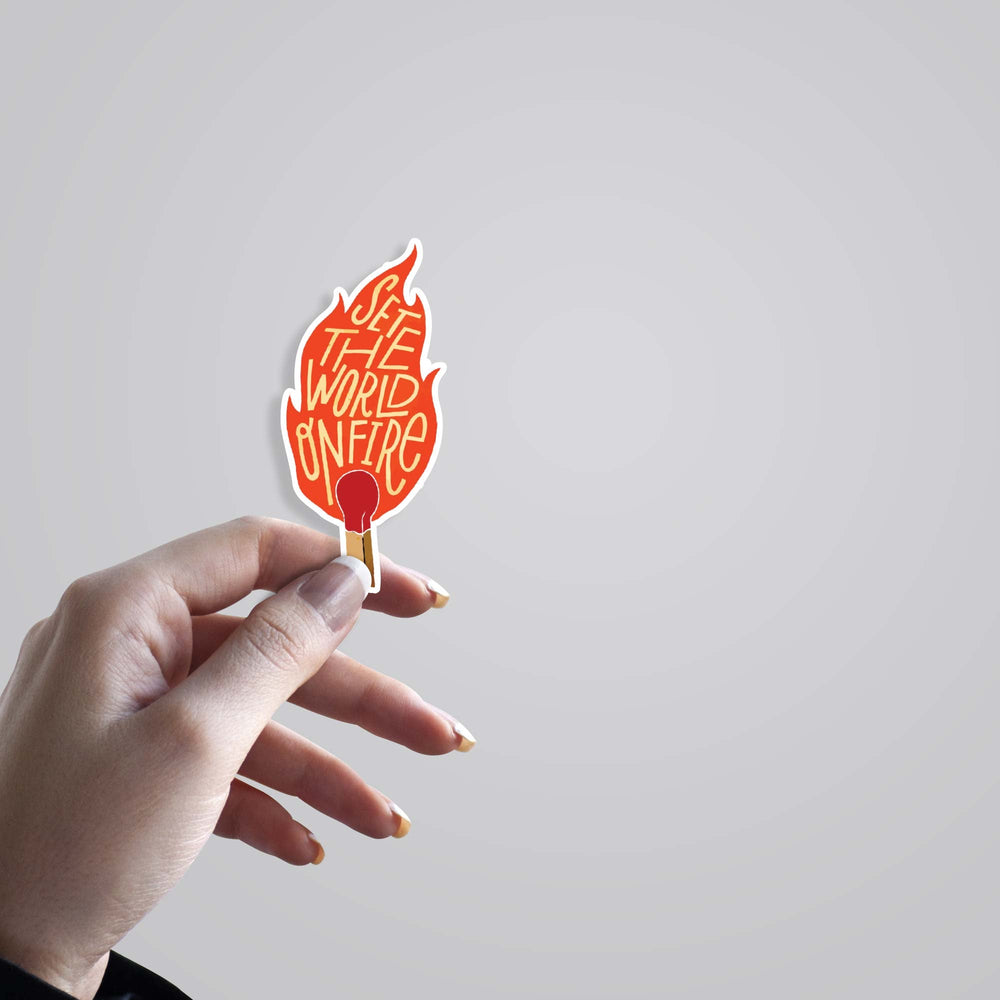 People On Fire Sticker Set the World on Fire Stickers Inspiring and Dynamic