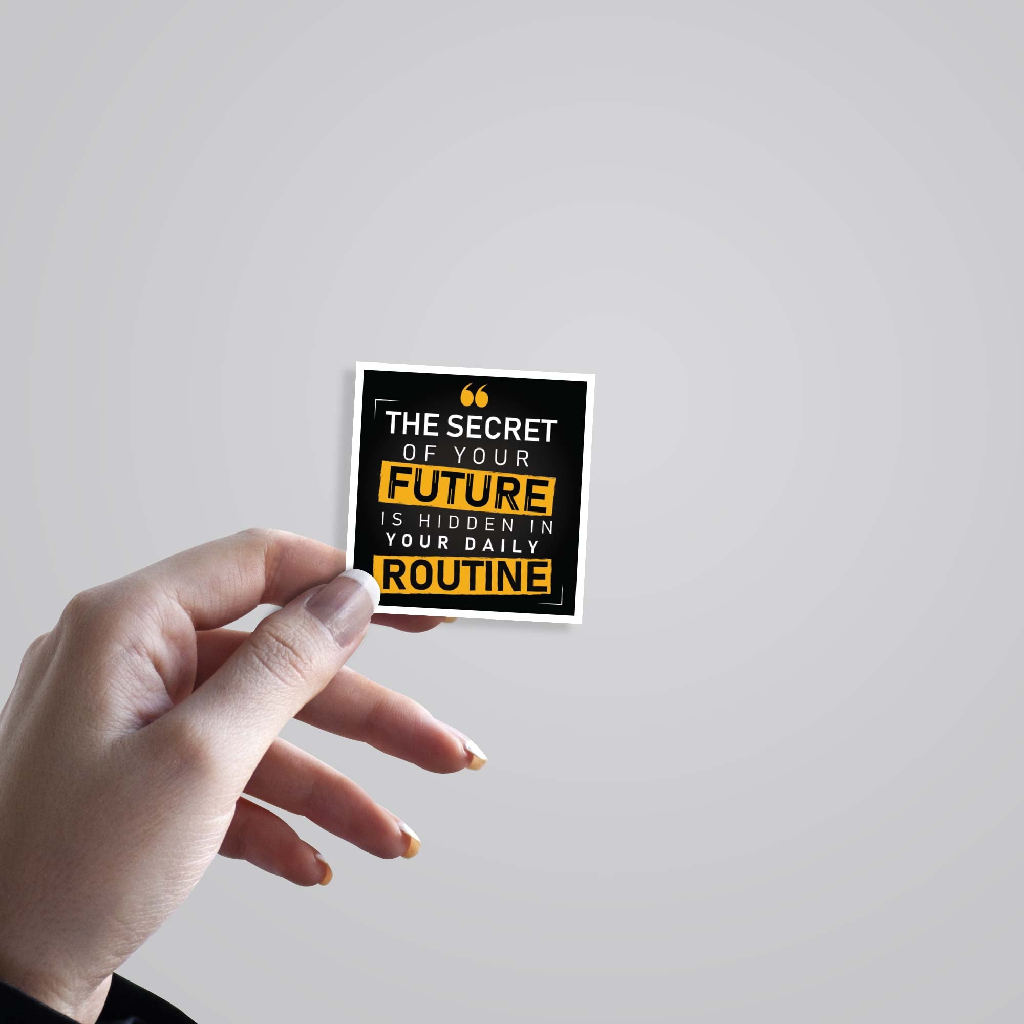 The secret of your future is hidden in your routine Motivational Stickers