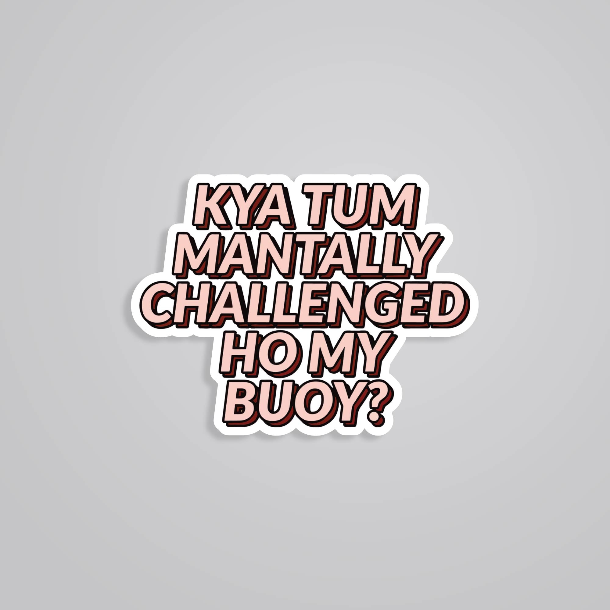 Fomo Store Stickers Movies Kya tum mentally challenged ho my buoy