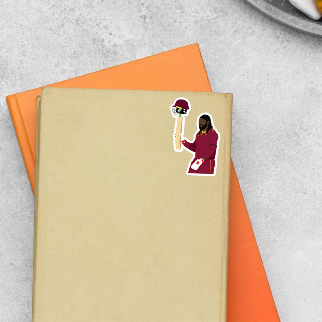 Chris Gayle Minimalist Sports Stickers