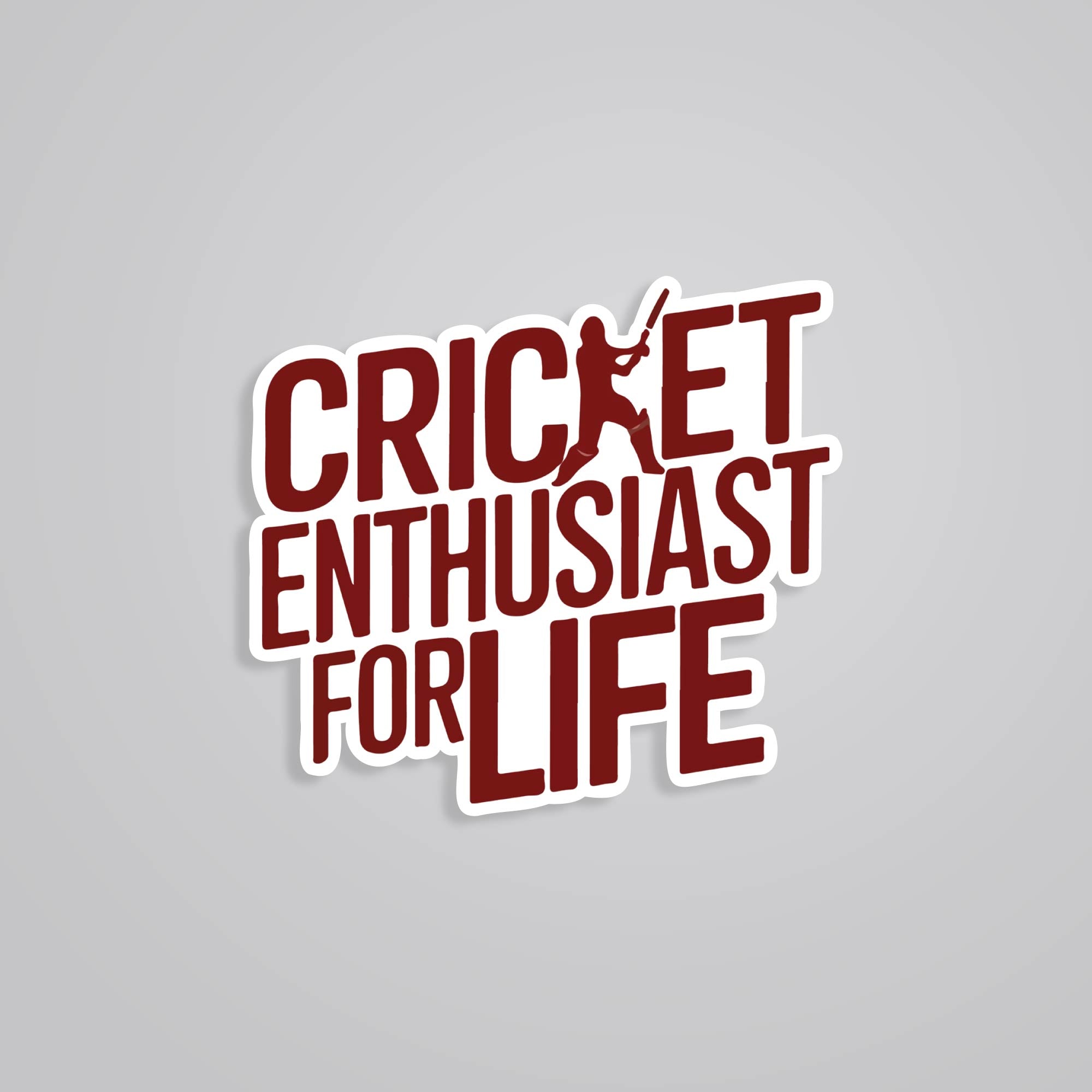 Fomo Store Stickers Sports Cricket Enthusiast for Life