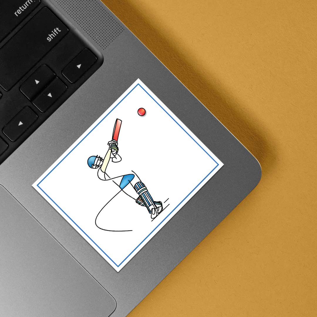 Cricket Swing in Motion Sports Stickers