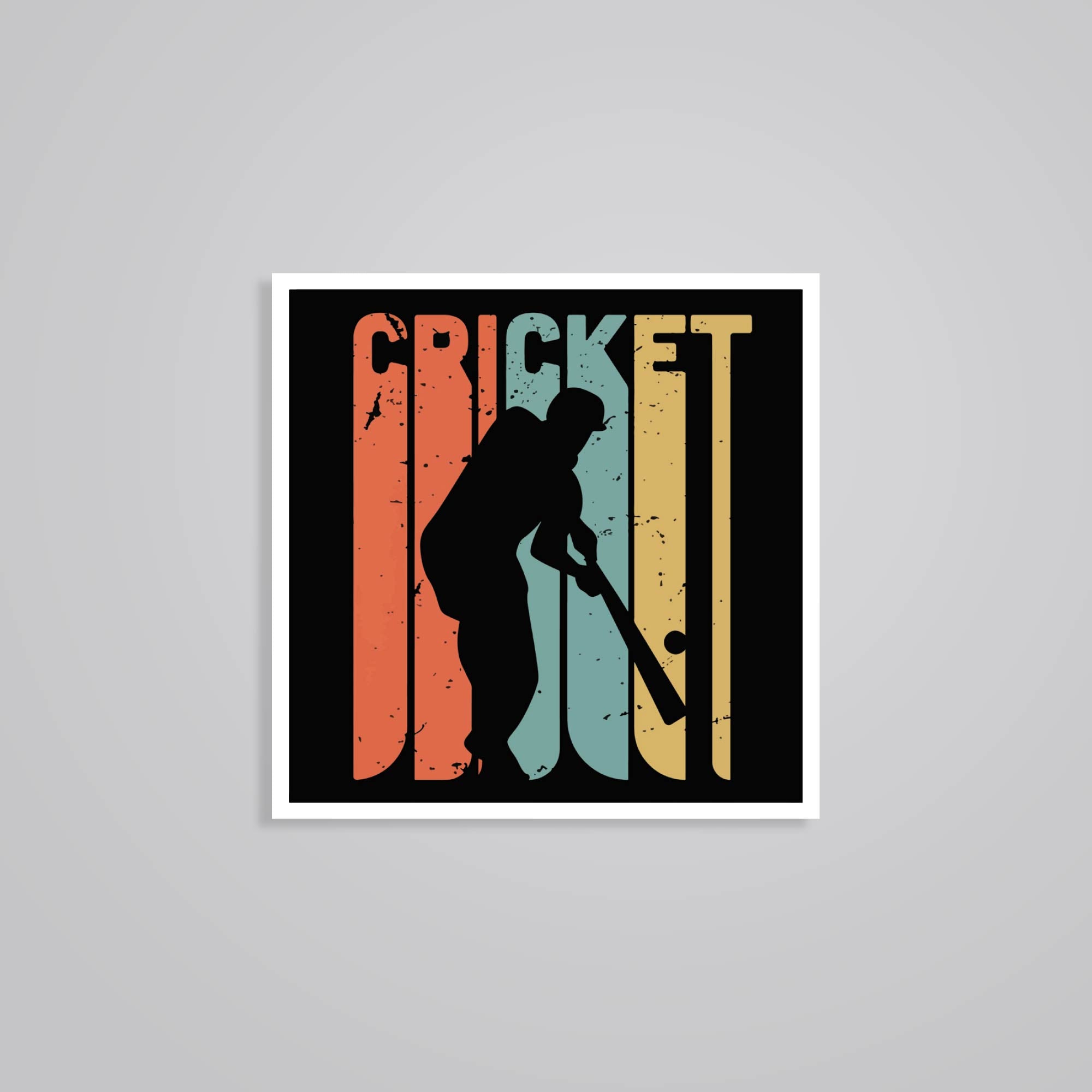 Fomo Store Stickers Sports Cricket in Black