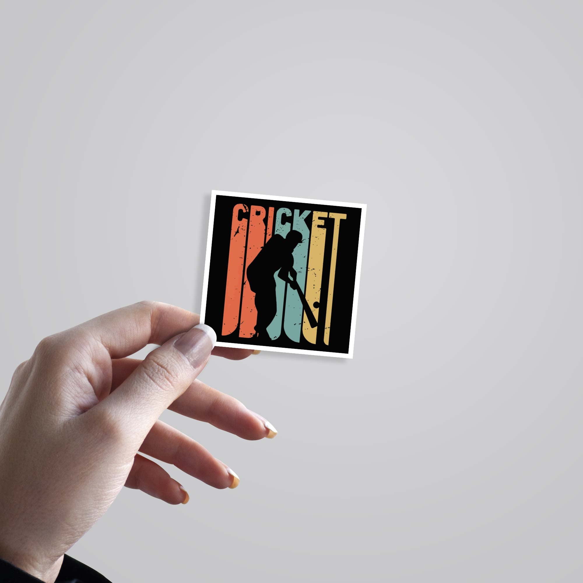 Cricket in Black Sports Stickers