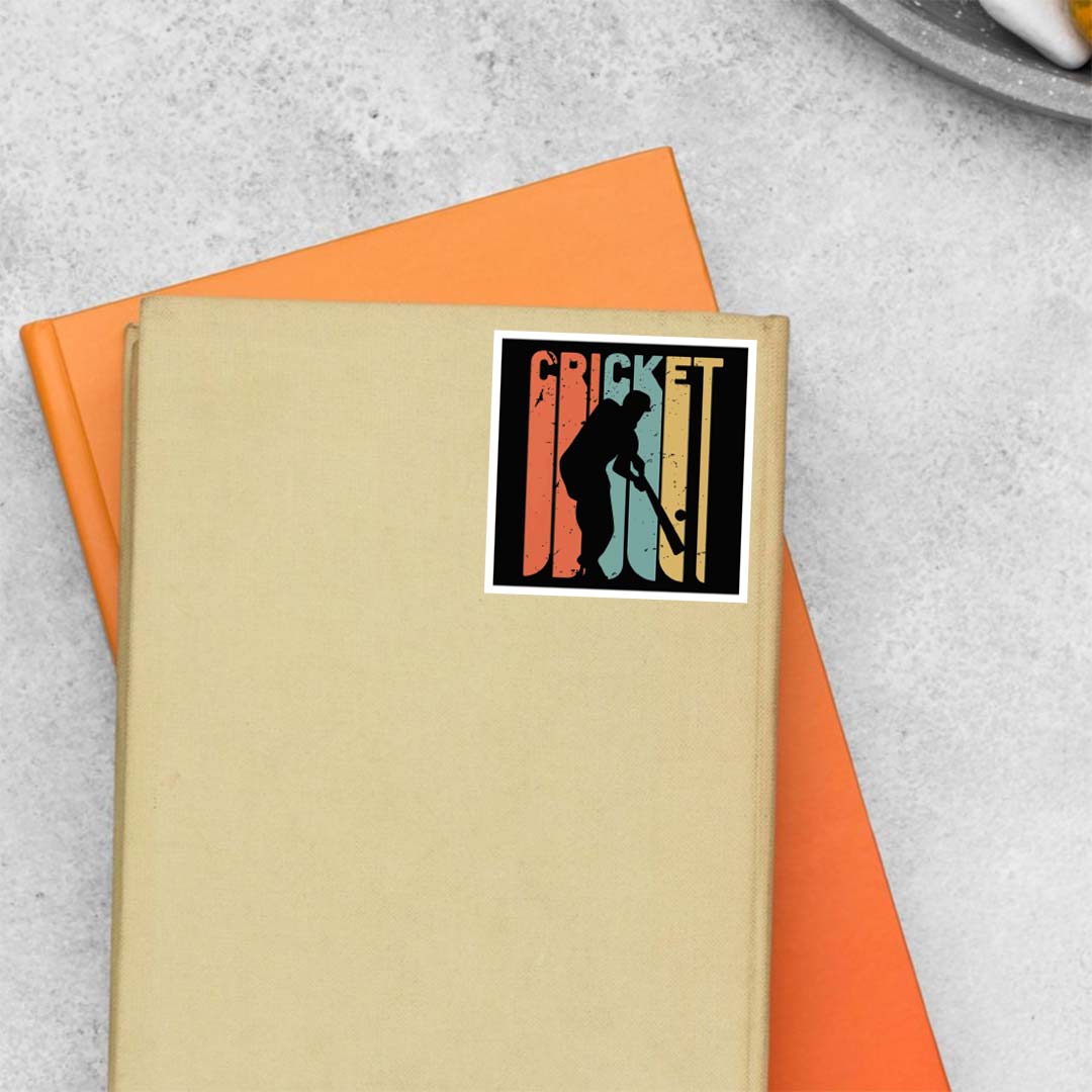 Cricket in Black Sports Stickers
