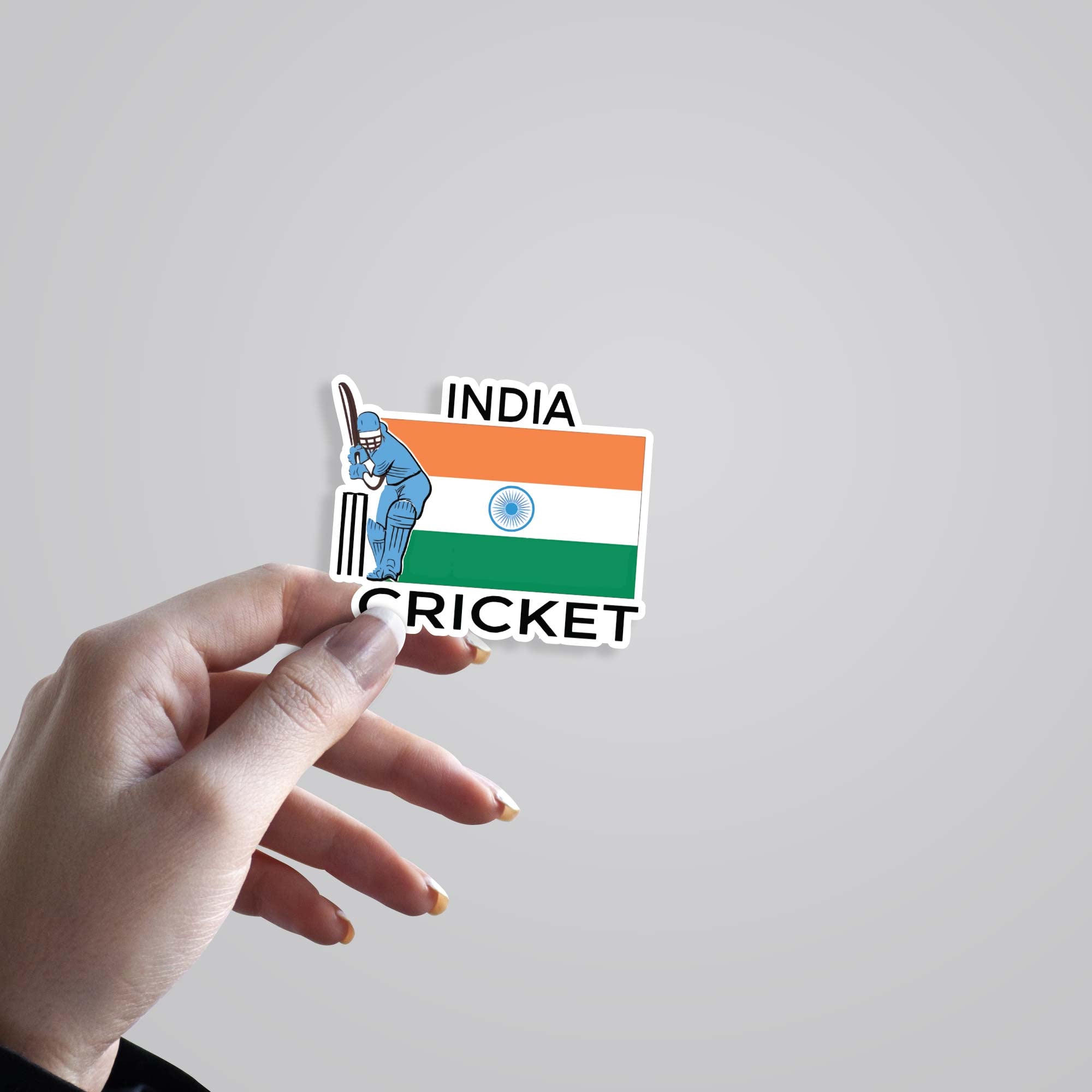 India Cricket Man Sports Stickers