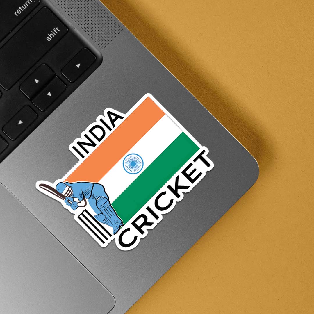 India Cricket Man Sports Stickers