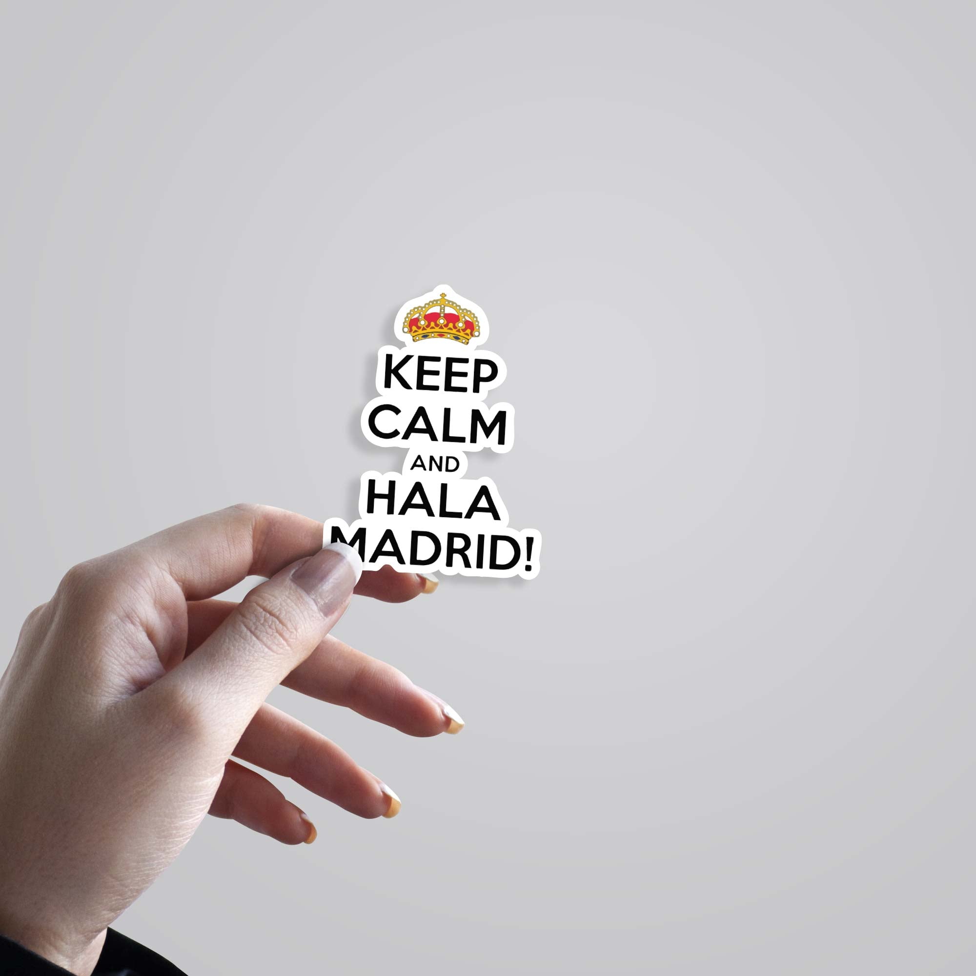 Keep Calm and Hala Madrid Sports Stickers
