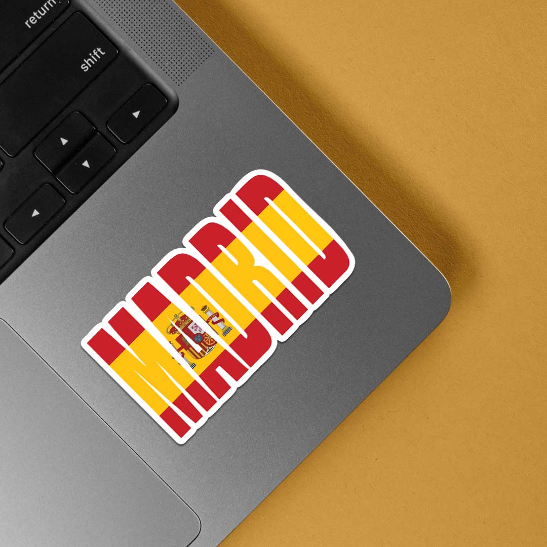 Madrid Pride with Flag Sports Stickers