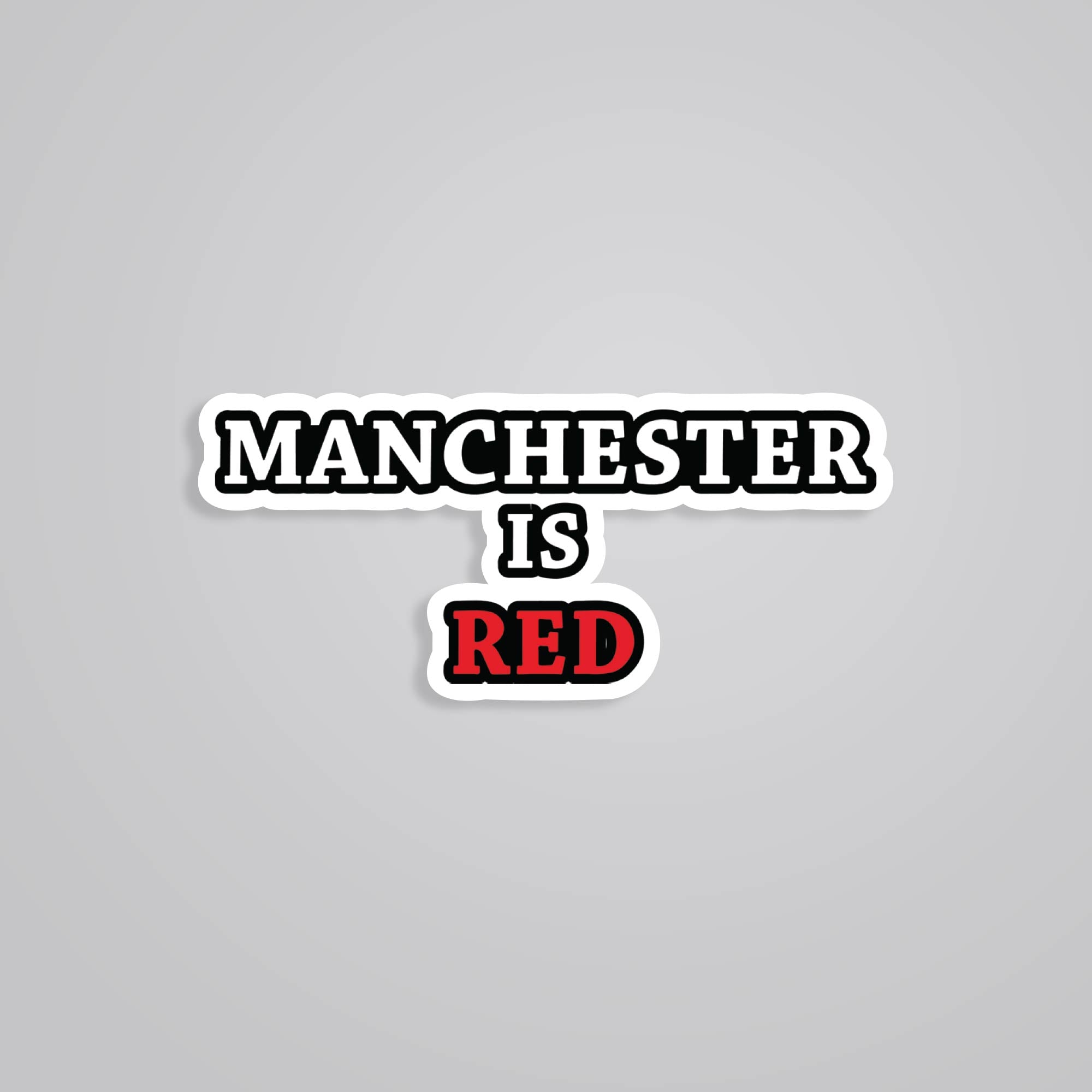 Fomo Store Stickers Sports Manchester is red