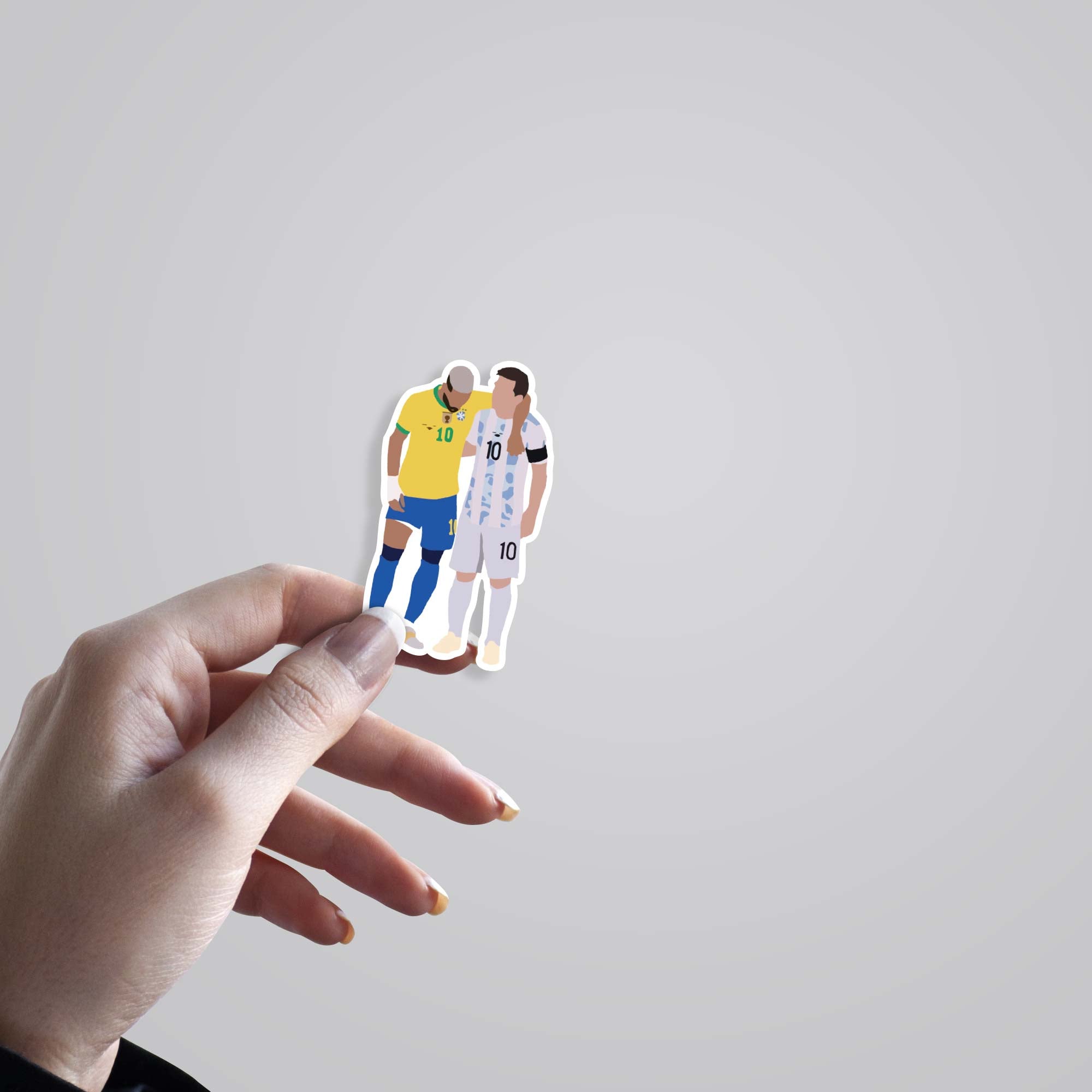 Neymar and Messi Sports Stickers