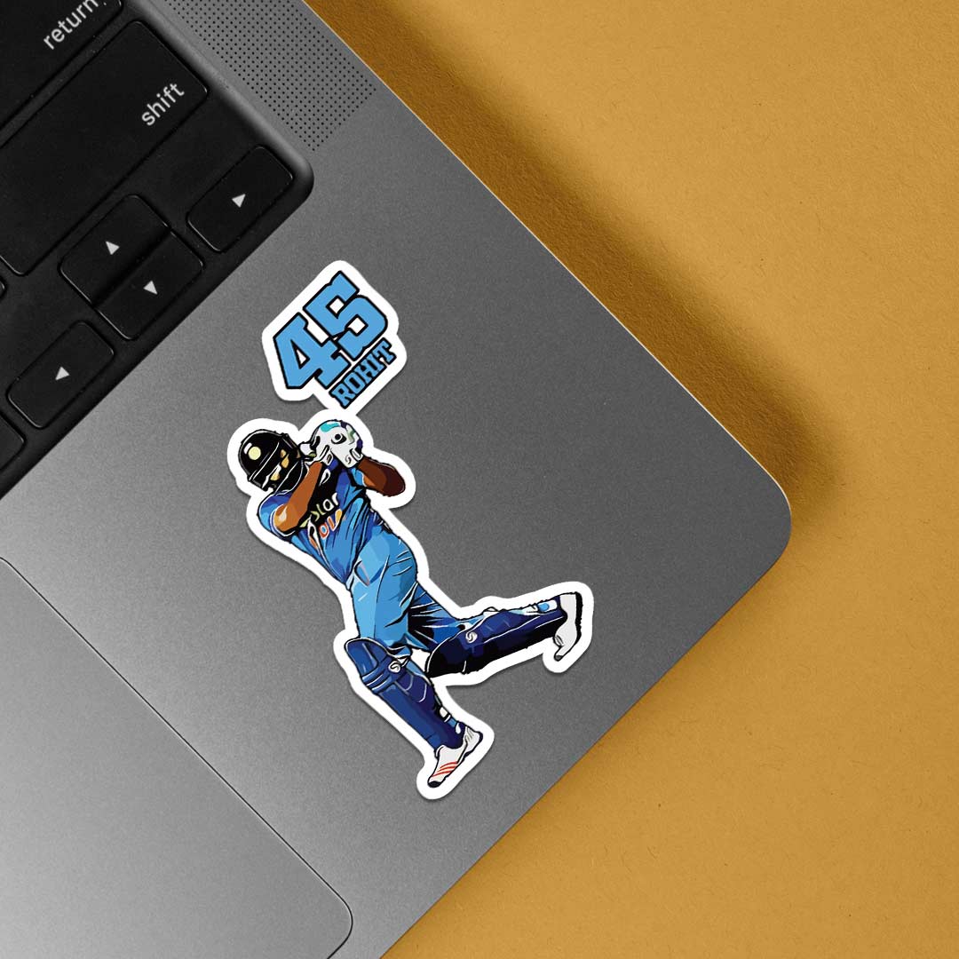 Rohit Hitman in Action Sports Stickers