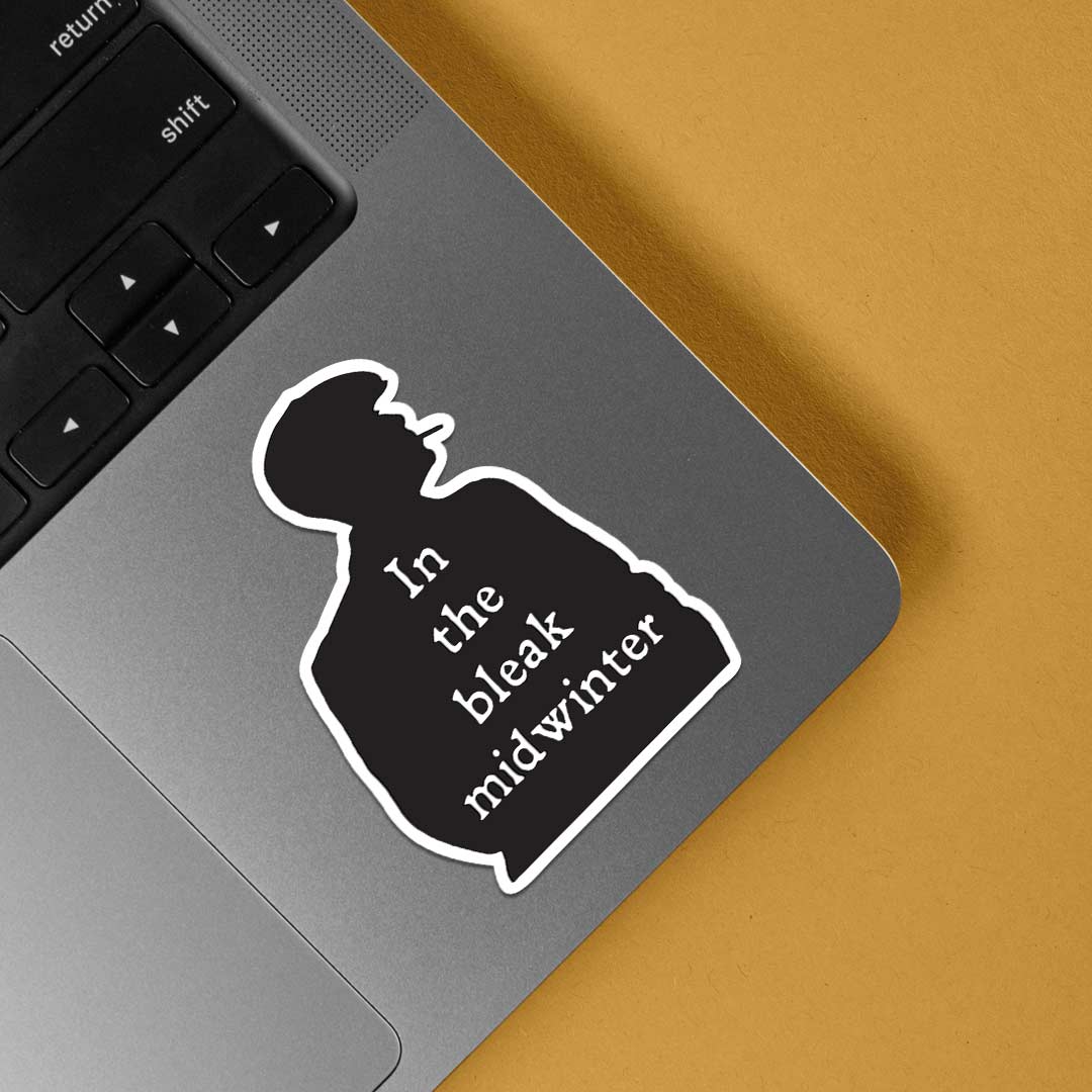 In the bleak midwinter Tommy Silhouette TV Shows Stickers