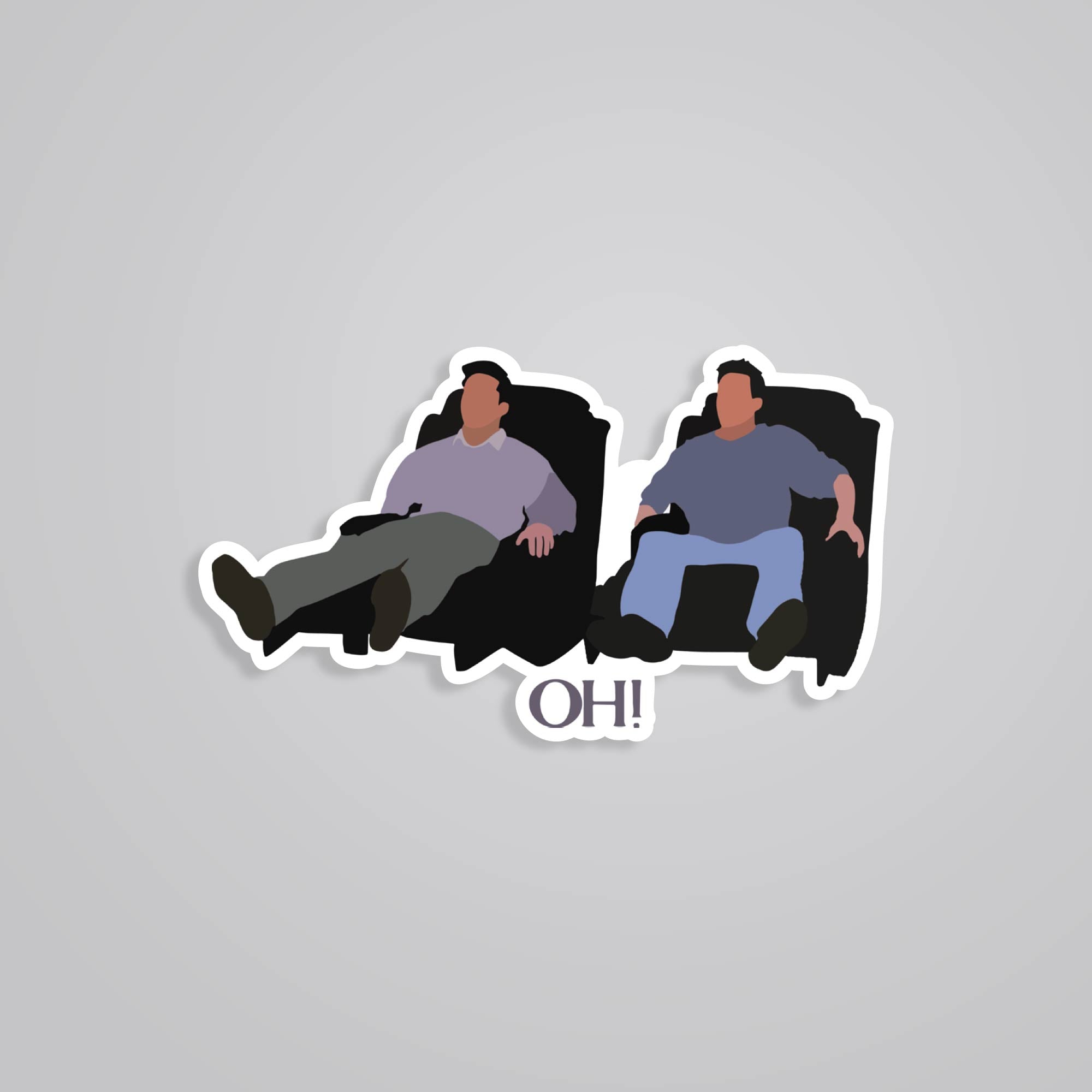 Fomo Store Stickers TV Shows OH Chandler and Joey