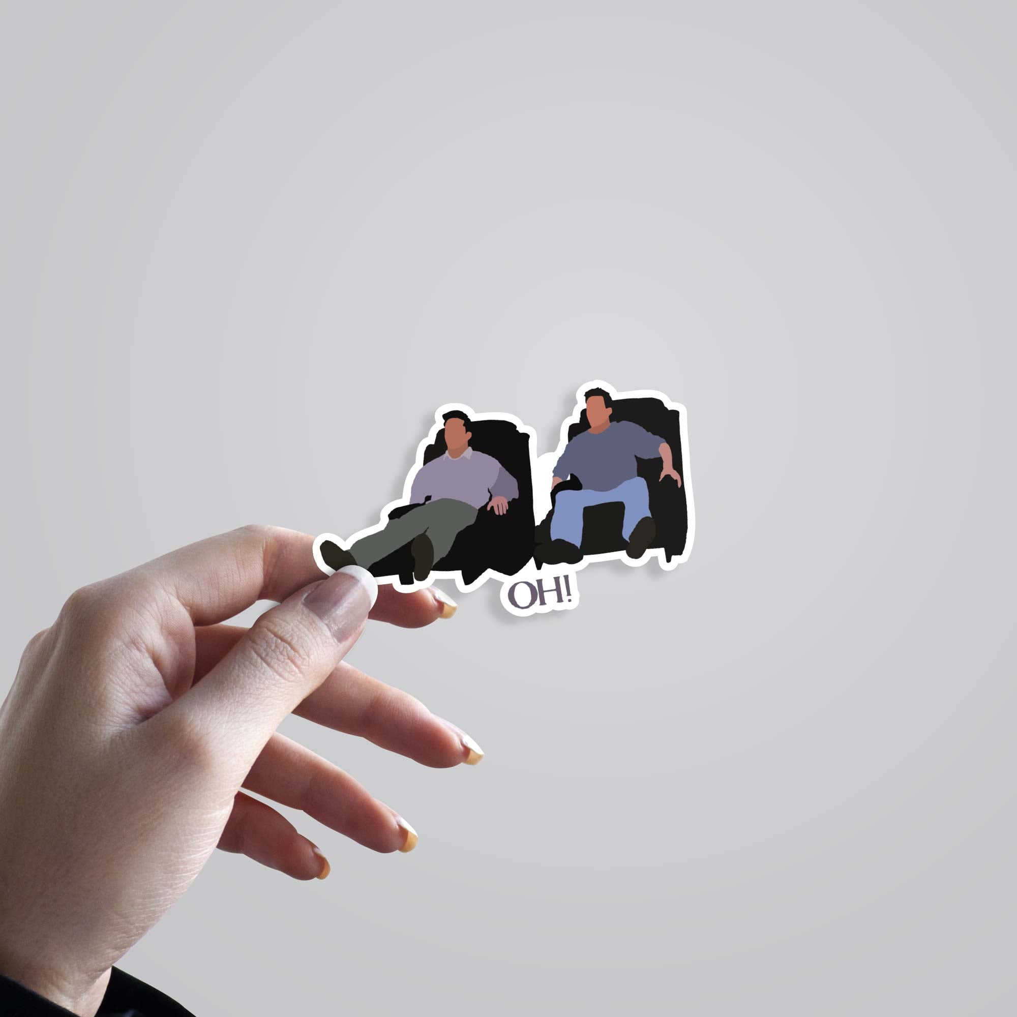 OH Chandler and Joey TV Shows Stickers