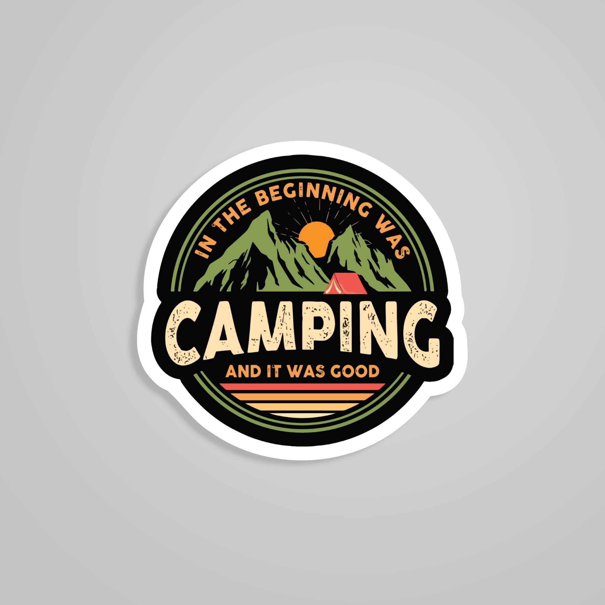 Fomo Store Stickers Travels In the beginning was camping it was good