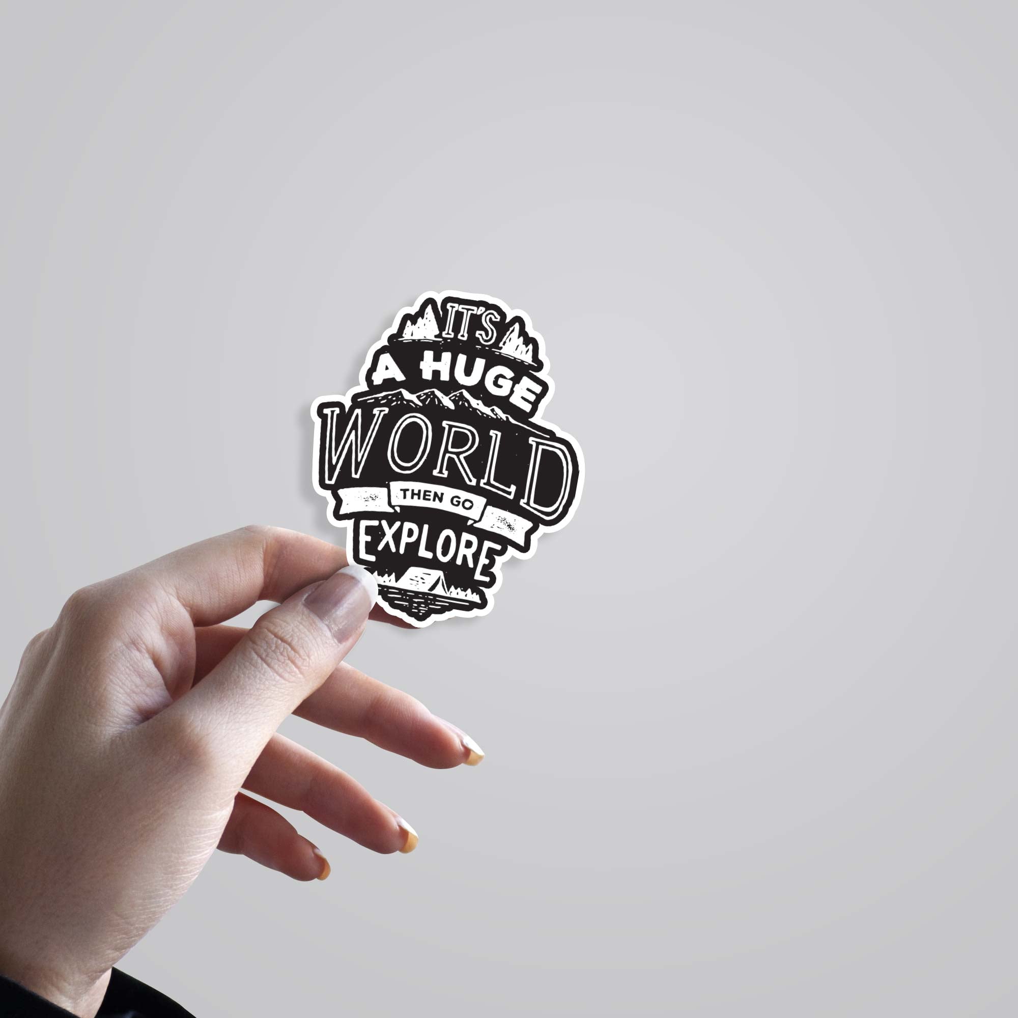 It's a huge world then go explore Travels Stickers