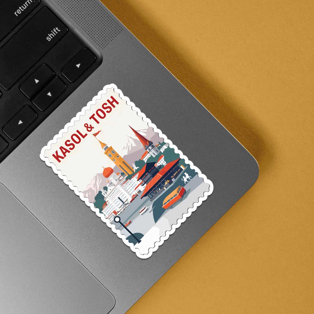 Kasol & Tosh Scenic Village Post Stamp Travels Stickers